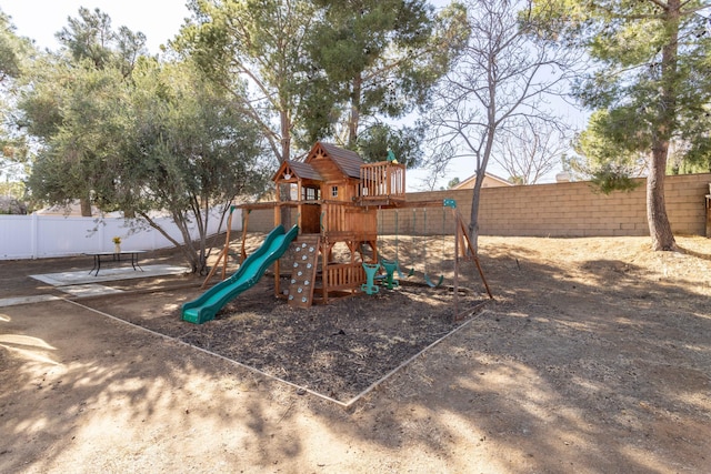 view of jungle gym