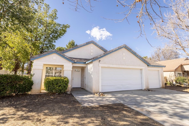 single story home with a garage