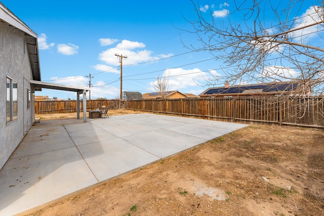 view of patio / terrace featuring a fenced backyard