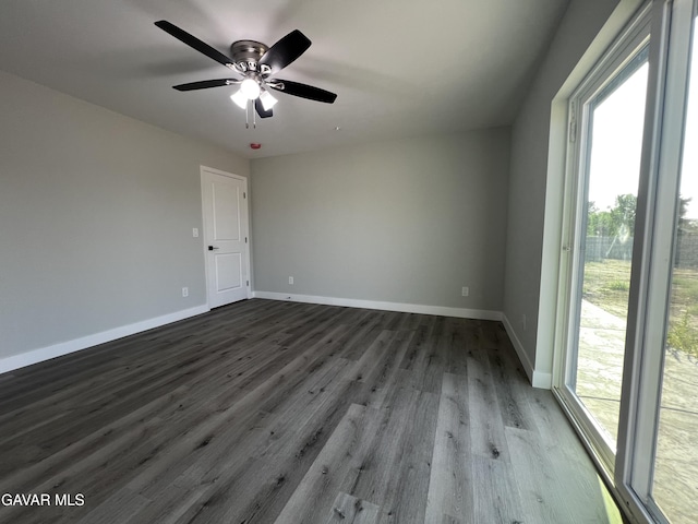 10165 E E Ave Unit S10, Littlerock, CA 93543 - spare room with plenty of natural light, wood finished floors, and a ceiling fan