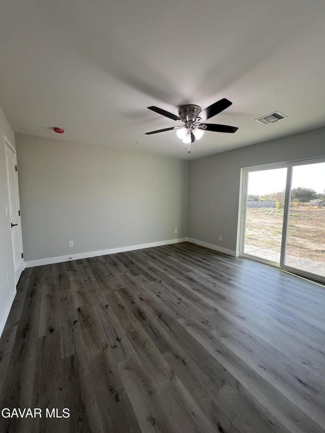 10165 E E Ave Unit S10, Littlerock, CA 93543 - unfurnished room with a ceiling fan and dark wood-style floors