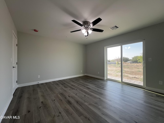 10165 E E Ave Unit S10, Littlerock, CA 93543 - spare room with dark wood-style floors and ceiling fan