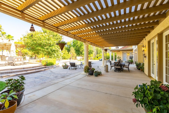 view of patio / terrace with a pergola