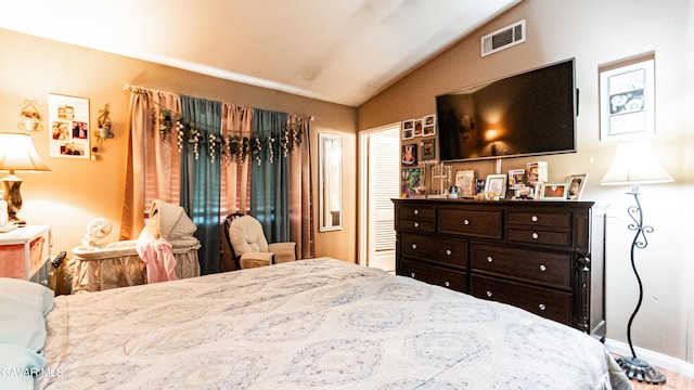 2839 Minford St, Lancaster, CA 93536 - bedroom featuring vaulted ceiling and wood finished floors