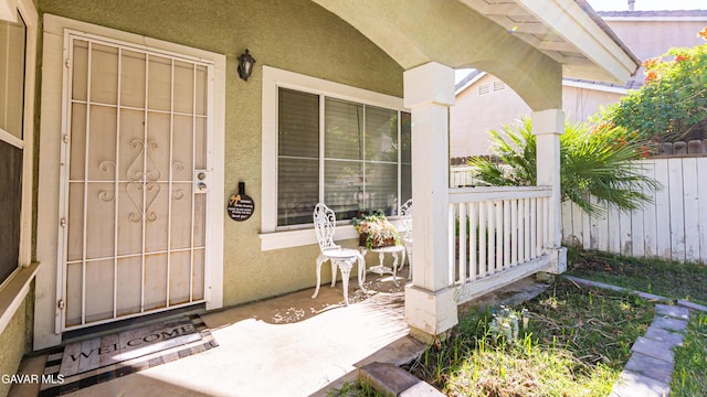2839 Minford St, Lancaster, CA 93536 - entrance to property with stucco siding and covered porch
