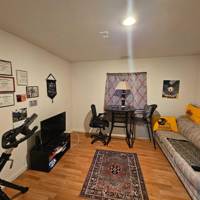 living room featuring hardwood / wood-style floors