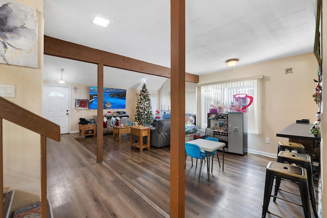 44627 E 11th St, Lancaster, CA 93535 - dining area with wood finished floors and baseboards