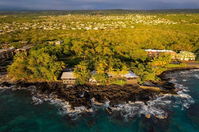 77-6300 Alii Dr, Kailua-Kona, HI 96740 - aerial view of property's location with a heavily wooded area and a nearby body of water