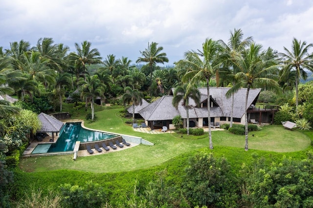 4221 Anini Vista Dr # A, Kilauea, HI 96754 - back of property with a yard