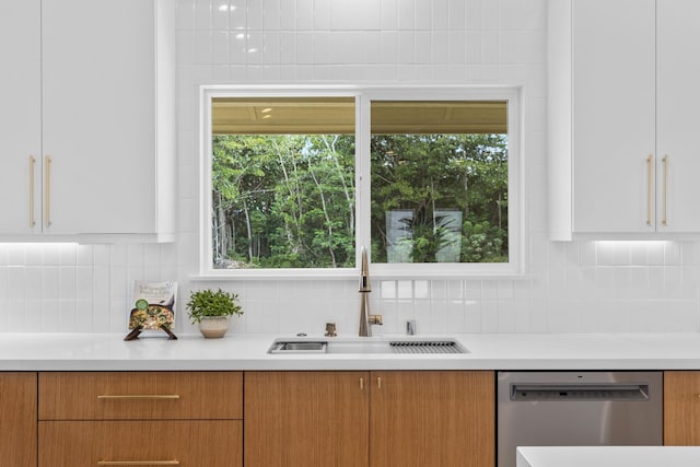 15-1757 4th Ave, Keaau, HI 96749 - kitchen featuring dishwasher, a sink, light countertops, and backsplash