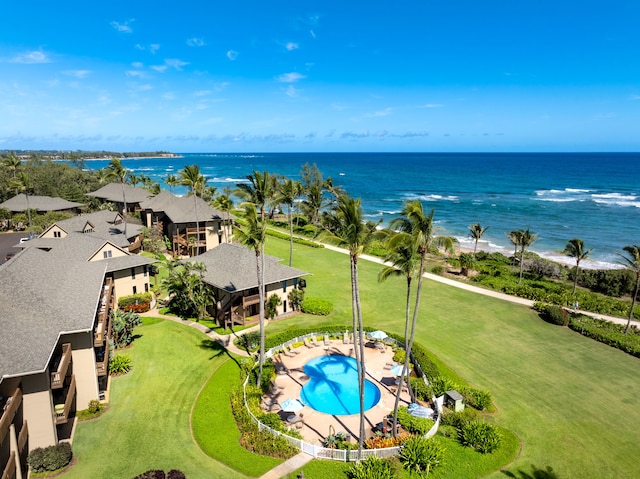 4460 Nehe Rd Unit 212, Lihue, HI 96766 - aerial view of a nearby body of water and a pool area