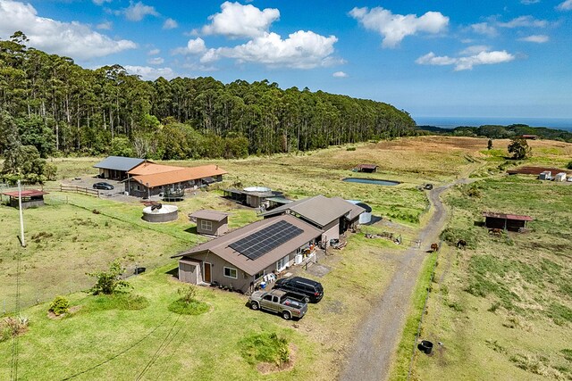 17-8160 N Kulani Rd, Mountain View, HI 96771 - aerial view of property and surrounding area with a forest
