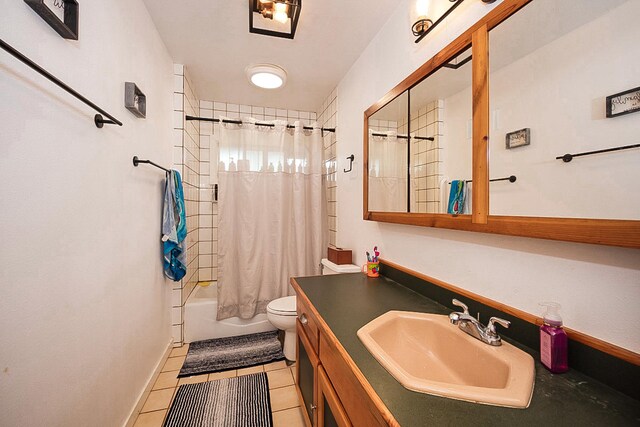 17-8160 N Kulani Rd, Mountain View, HI 96771 - full bathroom featuring vanity, toilet, shower / bath combo with shower curtain, and tile patterned floors