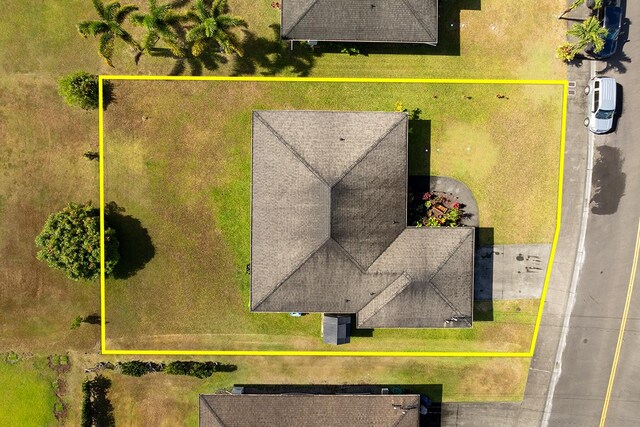 189 Noelani Loop Unit 1, Hilo, HI 96720 - aerial view of property and surrounding area with property boundaries highlighted