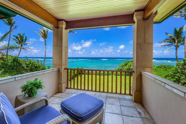 5070 Kukuna Rd, Anahola, HI 96746 - balcony with a water view