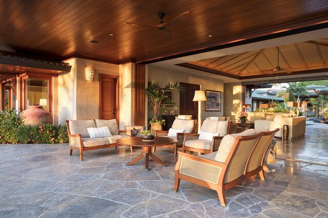 68-1015 Pauoa Way, Kamuela, HI 96743 - view of patio / terrace with ceiling fan and an outdoor hangout area