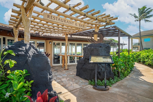 4-820 Kuhio Hwy Unit C402, Kapaa, HI 96746 - view of patio / terrace featuring a pergola