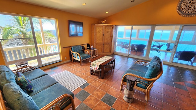 88-107 Kai Ave, Captain Cook, HI 96704 - living area with vaulted ceiling and recessed lighting