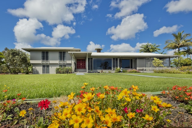 114 Kupaa St, Hilo, HI 96720 - view of front facade featuring a front yard and stucco siding