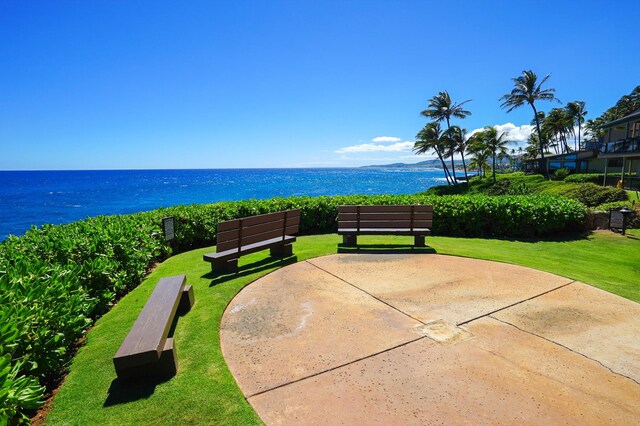 1661 Pee Rd Unit 4105, Koloa, HI 96756 - view of home's community with a water view and a yard
