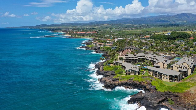 1661 Pee Rd Unit 4105, Koloa, HI 96756 - bird's eye view of a water and mountain view