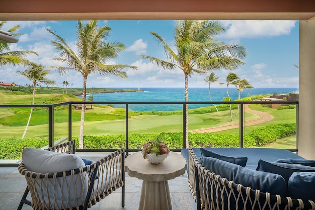 3770 Alaoli Way Unit 1002, Hokuala, HI 96766 - balcony featuring a water view and golf course view
