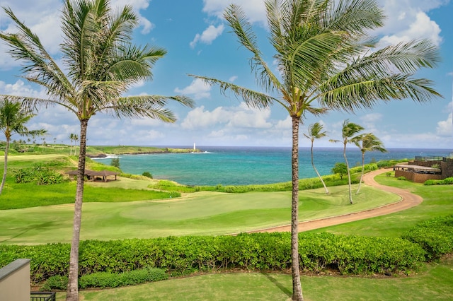 3770 Alaoli Way Unit 1002, Hokuala, HI 96766 - surrounding community featuring a water view, golf course view, and a lawn