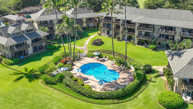 4460 Nehe Rd Unit 203, Lihue, HI 96766 - aerial view of a pool