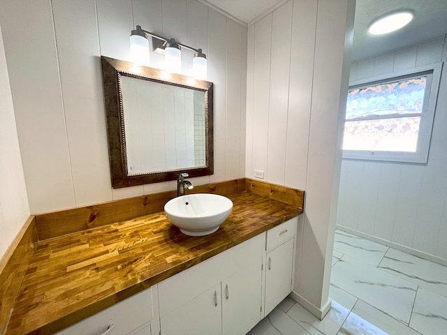 19-4035 Haunani Rd, Volcano, HI 96785 - bathroom with vanity and marble finish floors