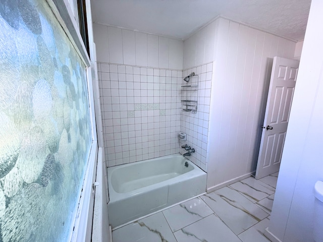 19-4035 Haunani Rd, Volcano, HI 96785 - bathroom featuring marble look tiles and shower / bath combination