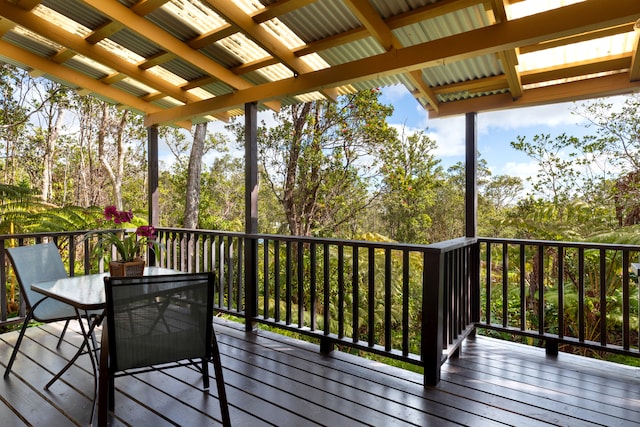 11-3246 Alaula St, Volcano, HI 96785 - deck with outdoor dining space