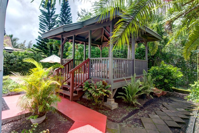 15-121 Kuna St, Pahoa, HI 96778 - deck featuring a gazebo