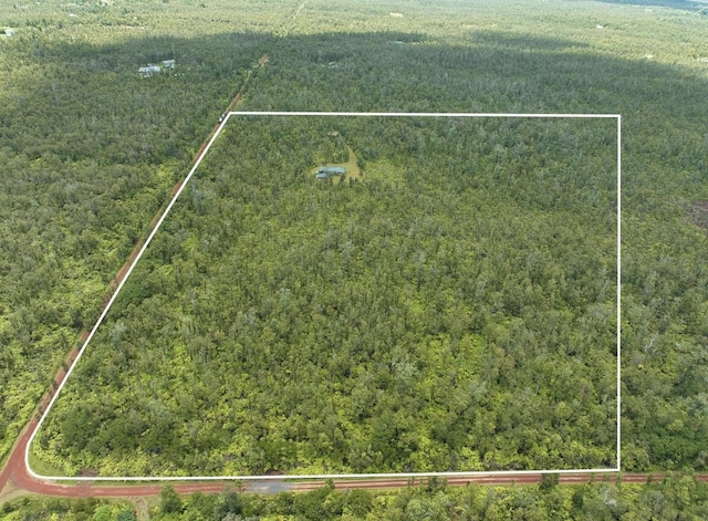 11-2860 Apele Rd, Mountain View, HI 96771 - aerial overview of property's location featuring a heavily wooded area and property boundaries highlighted