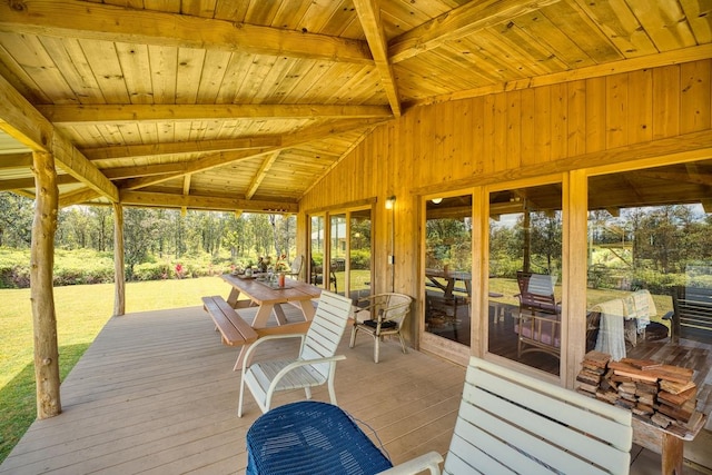 11-2860 Apele Rd, Mountain View, HI 96771 - wooden deck with a lawn