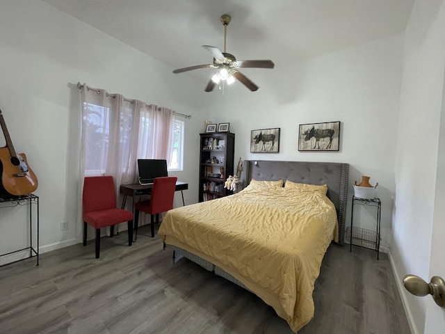 15-1765 28th Ave, Keaau, HI 96749 - bedroom featuring wood finished floors, baseboards, and a ceiling fan