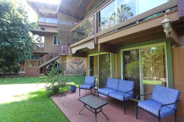 82-6286 Puuhonua Rd, Captain Cook, HI 96704 - view of patio / terrace featuring stairway