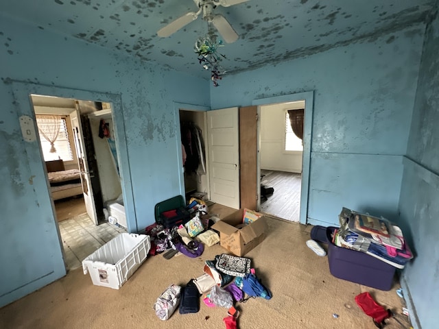 27-292 Old Mamalahoa Hwy, Papaikou, HI 96781 - unfurnished bedroom featuring a ceiling fan and carpet floors