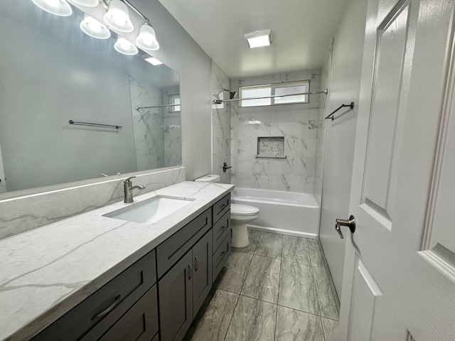 16-2142 Kuhio Dr, Pahoa, HI 96778 - full bathroom with marble finish floors, vanity, and shower / bath combination