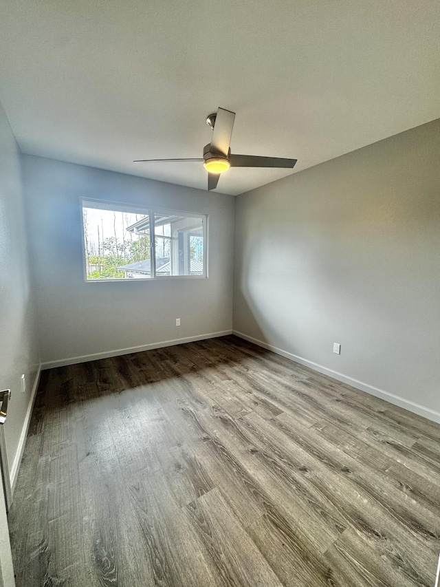 16-2142 Kuhio Dr, Pahoa, HI 96778 - empty room featuring wood finished floors and ceiling fan