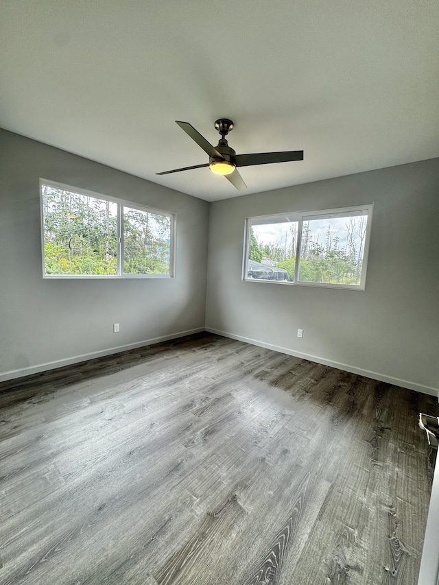 16-2142 Kuhio Dr, Pahoa, HI 96778 - spare room featuring ceiling fan and wood finished floors