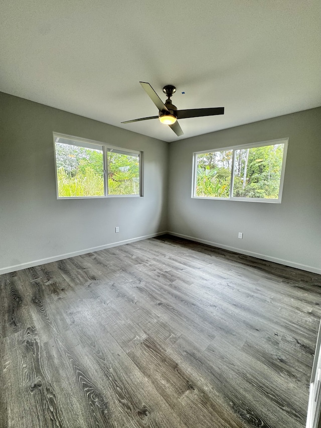 16-2142 Kuhio Dr, Pahoa, HI 96778 - spare room featuring healthy amount of natural light, ceiling fan, and wood finished floors