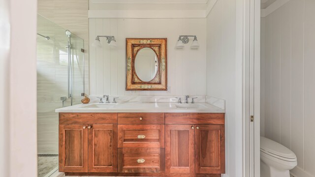 1778 Poipu Aina Pl Unit B, Koloa, HI 96756 - bathroom with a shower stall, toilet, and double vanity