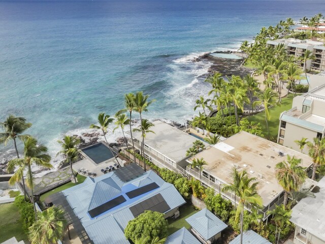75-6124 Alii Dr Unit 208, Kailua-Kona, HI 96740 - bird's eye view of waterfront with a beach