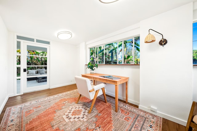 5111 Weke Rd, Hanalei, HI 96714 - office space with baseboards and wood finished floors