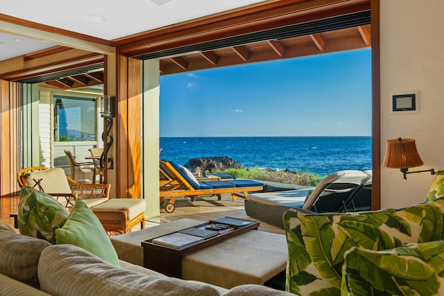 1871 Pee Rd Unit 1, Koloa, HI 96756 - view of patio / terrace with a water view