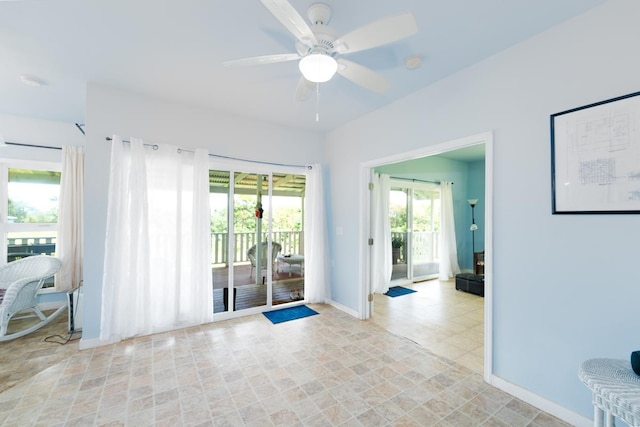 27-624 Kahalii Pl, Pepeekeo, HI 96781 - empty room featuring baseboards and ceiling fan