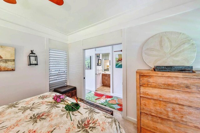 2253 Poipu Rd Unit 154, Koloa, HI 96756 - bedroom featuring light colored carpet and ceiling fan