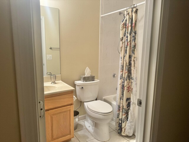 76-149 Kamehamalu St, Kailua-Kona, HI 96740 - bathroom with vanity, tile patterned floors, toilet, and shower / bath combo