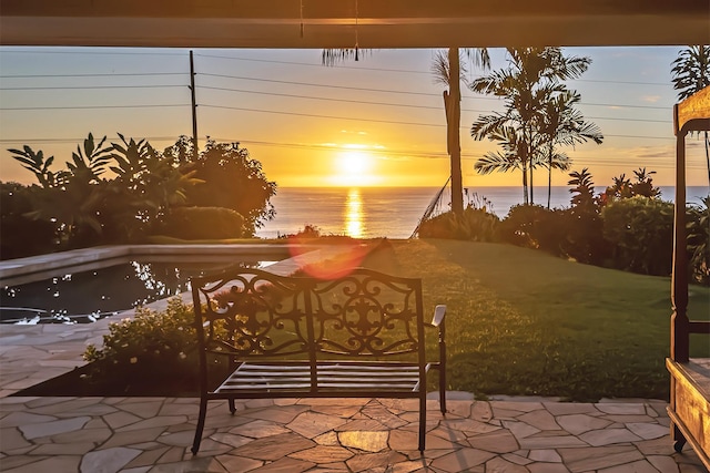 76-149 Kamehamalu St, Kailua-Kona, HI 96740 - view of patio / terrace with a water view