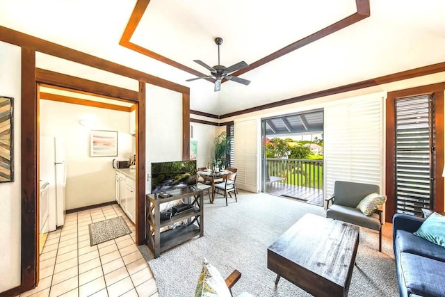 2253 Poipu Rd Unit 156, Koloa, HI 96756 - living room with ceiling fan and light tile patterned floors